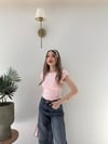 Kayık Yaka Sırt Dekolte Detay Bluz Pembe 2267