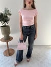 Kayık Yaka Sırt Dekolte Detay Bluz Pembe 2267