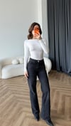 Kayık Yaka Transparan Modal Bluz Beyaz 2487
