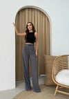KEMERLİ PALAZZO CREP KUMAŞ PANTOLON GRİ