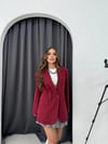 KOL DETAY BLAZER CEKET BORDO