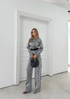 LEOPAR DESEN HIRKA VE PANTOLONLU İKİLİ TAKIM GRİ
