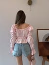 Madonna Yaka İspanyol Kol Bluz Pembe 2348