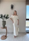 Madonna Yaka Uzun Elbise Ekru 2361