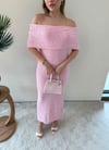 Madonna Yaka Uzun Elbise Pembe 2361