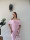 Madonna Yaka Uzun Elbise Pembe 2361