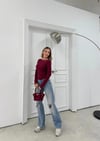 MODAL KAYIK YAKA BASİC BLUZ BORDO