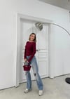 MODAL KAYIK YAKA BASİC BLUZ BORDO