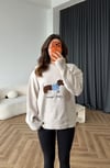 Nakiş Detay Oversize Yumoş Dokulu Kazak Bej 2578