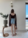Omuz Saçaklı Sandy Bodysuit Acı Kahve 2269