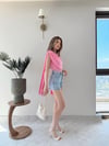 Omuz Saçaklı Sandy Bodysuit Pembe 2269