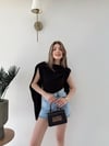 Omuz Saçaklı Sandy Bodysuit Siyah 2269