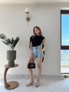 Omuz Saçaklı Sandy Bodysuit Siyah 2269