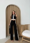 OTTOMAN SIFIR KOL YELEK VE PANTOLONLU İKİLİ TAKIM SİYAH