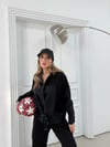 PARAŞÜT DETAY HIRKA VE PANTOLONLU MODAL İKİLİ TAKIM SİYAH