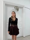 PİLELİ ŞORTLU KEMERLİ ETEK MÜRDÜM