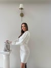 Polo Yaka Belden Drape Detay Modal Elbise Bej 2044
