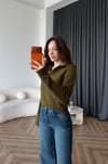 Polo Yaka Triko Kazak Haki 2564