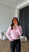 Polo Yaka Triko Kazak Pembe 2564