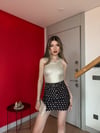 Puantiyeli Kot Etek Kahve 2258