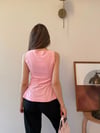 Sıfır Kol Volanlı Modal Bluz Pembe 2342