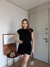 Sırt Dekolte Detay Modal Tulum Siyah 2371