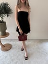 Straplez Bel Drape Detay İç Astarlı Şortlu Sandy Elbise Siyah 2294