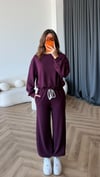 Sweat ve Pantolonlu Modal İkili Takım Mürdüm 2464