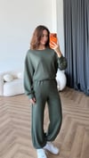 Sweat ve Pantolonlu Modal İkili Takım Haki 2464