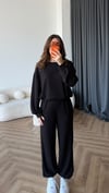 Sweat ve Pantolonlu Modal İkili Takım Siyah 2464