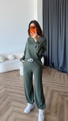 Sweat ve Pantolonlu Modal İkili Takım Haki 2464