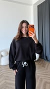 Sweat ve Pantolonlu Modal İkili Takım Siyah 2464