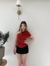 Tek Omuz Bel Drape Detay Sandy Bluz Tarçın 2209