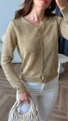 Transparan Triko Hırka Gold 2410