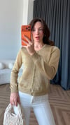 Transparan Triko Hırka Gold 2410
