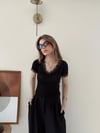 Yaka Ve Kol Dantel Detay Modal Bluz Siyah 2134