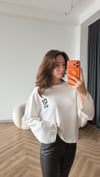 Yaka ve Sırt Baskı Detay Sweat Beyaz 2476