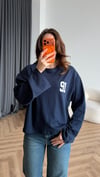 Yaka ve Sırt Baskı Detay Sweat Lacivert 2476