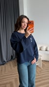 Yaka ve Sırt Baskı Detay Sweat Lacivert 2476