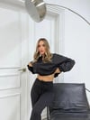 YARASA KOL HIRKA VE YARIM İSPANYOL PAÇA MODAL KUMAŞ İKİLİ TAKIM SİYAH