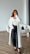 Yumoş Oversize Hırka Beyaz 2519