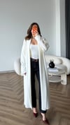 Yumoş Oversize Hırka Beyaz 2519