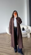 Yumoş Oversize Hırka Kahverengi 2519