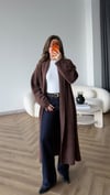Yumoş Oversize Hırka Kahverengi 2519