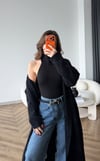 Yumoş Oversize Hırka Siyah 2519