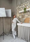 YUMOŞ TRİKO KUMAŞ KAZAK VE PANTOLONLU İKİLİ TAKIM GRİ