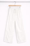 Gabardin Loose Beyaz Pantolon