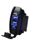 Su Geçirmez Çift Usb 12-24v Araç Şarj Soketi marin karavan atv motosiklet OFF ROAD