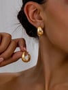 TİNA HALKA GOLD ÇELİK KÜPE