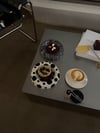 Siyah Beyaz Zebra Desenli Stoneware Sunum Tabağı